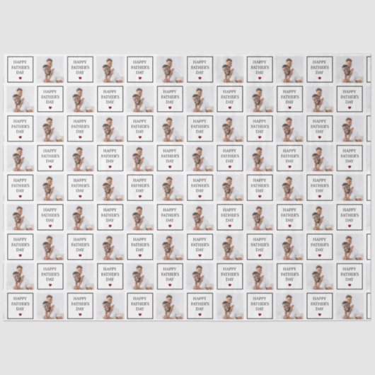 ハッピーファーザーズカスタムデー写真パターン 薄葉紙 (正面)