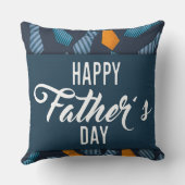 ハッピーファーザーズカラフルデイタイズホワイトエンブレム クッション (裏面)