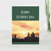ハッピーファーザーズデイカーズ魚釣りフィッシャーマンフィッシュ カード (正面)
