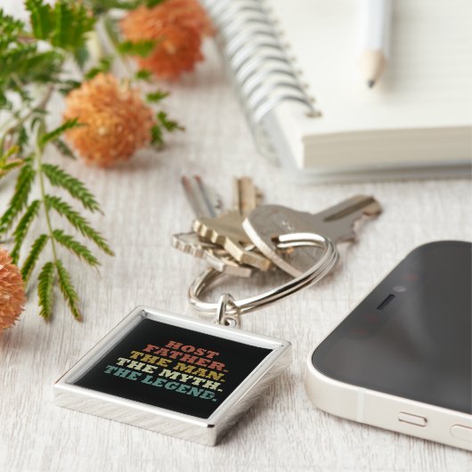 ハッピーファーザーズデイギフトアイディア最高のホストパパ キーホルダー (側面)