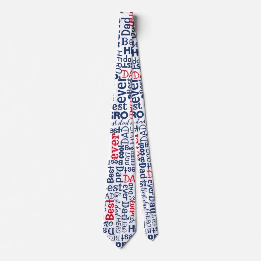 ハッピーファーザーズデイクールタイポグラフィ ネクタイ (正面)