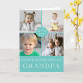 ハッピーファーザーズデイグランドパアクアフォトコラージュ カード (黄色い花)