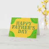 ハッピーファーザーズデイグリッターカード カード (黄色い花)