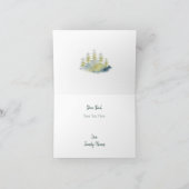 ハッピーファーザーズデイグリーン親愛フォレストウォーター色 カード (内部)