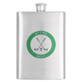 ハッピーファーザーズデイゴルフロゴフラックールク フラスク (正面)