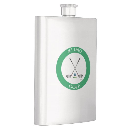 ハッピーファーザーズデイゴルフロゴフラックールク フラスク (右)