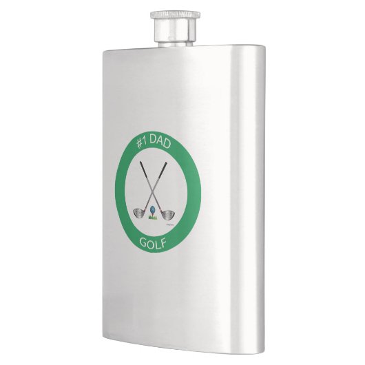 ハッピーファーザーズデイゴルフロゴフラックールク フラスク (左)