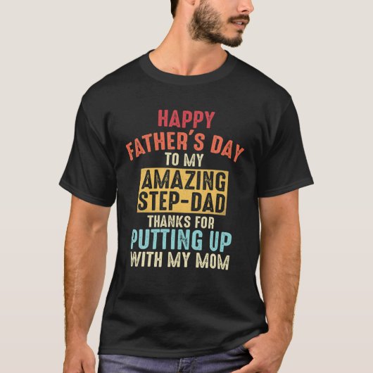 ハッピーファーザーズデイステップパパ、for Father Tシャツ (正面)