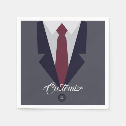 ハッピーファーザーズデイスーツ紙ナプキンス スタンダードカクテルナプキン (正面)