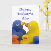 ハッピーファーザーズデイダックファミリーグループ カード (黄色い花)