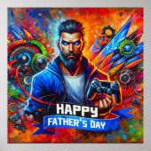 ハッピーファーザーズデイダディーゲーマー | ポスター (正面)