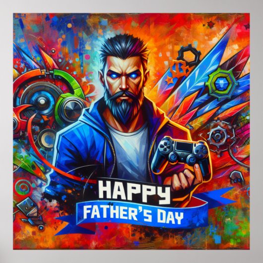ハッピーファーザーズデイダディーゲーマー | ポスター (正面)