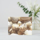 ハッピーファーザーズデイトロピカルサニーエキゾチック海のシェル ポストカード (スタンド正面)