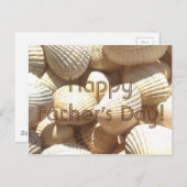 ハッピーファーザーズデイトロピカルサニーエキゾチック海のシェル ポストカード (正面/裏面)