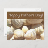 ハッピーファーザーズデイトロピカルサニーエキゾチック海のシェル ポストカード (正面/裏面)