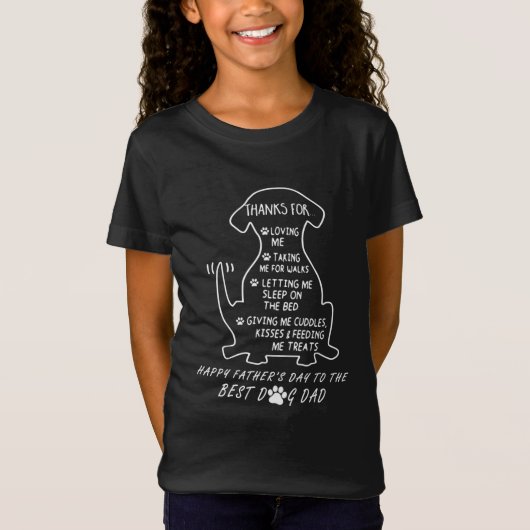 ハッピーファーザーズデイドッグパパ Tシャツ (正面)