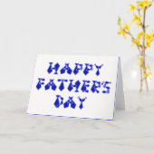 ハッピーファーザーズデイネイビーブルーネクタイフォントレター カード (黄色い花)