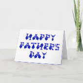 ハッピーファーザーズデイネイビーブルーネクタイフォントレター カード (正面)