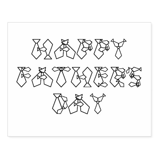 ハッピーファーザーズデイネクタイフォントタイウッドアートスタンプ ラバースタンプ (インプリント)