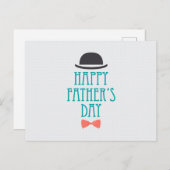 ハッピーファーザーズデイハット&ボウタイ |はがき ポストカード (正面/裏面)