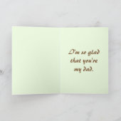 ハッピーファーザーズデイバーラップ織りグリーティングカード カード (内部)