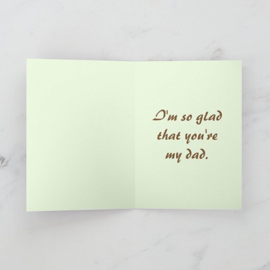 ハッピーファーザーズデイバーラップ織りグリーティングカード カード (内部)