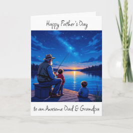 ハッピーファーザーズデイパパとおじいちゃん カード