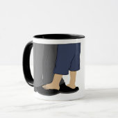 ハッピーファーザーズデイパパクラシックホワイトコーヒーマグ マグカップ (正面左)