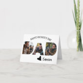 ハッピーファーザーズデイパパズドッグ写真テンプレート カード (正面)