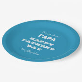 ハッピーファーザーズデイパパパーソナライズされた紙プレート ペーパープレート (アングル)