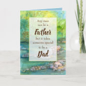 ハッピーファーザーズデイパパリバーロックアウトドア自然 カード (正面)