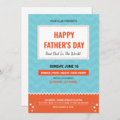 ハッピーファーザーズデイパーティの招待状 招待状 (正面/裏面)