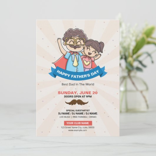 ハッピーファーザーズデイパーティの招待状 招待状 (スタンド正面)