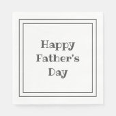 ハッピーファーザーズデイパーティークックアウトグレー スタンダードランチョンナプキン (正面)