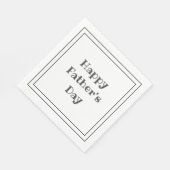 ハッピーファーザーズデイパーティークックアウトグレー スタンダードランチョンナプキン (角)