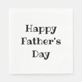 ハッピーファーザーズデイパーティー白黒ナプキンス スタンダードランチョンナプキン (正面)