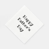 ハッピーファーザーズデイパーティー白黒ナプキンス スタンダードランチョンナプキン (角)