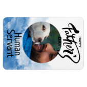 ハッピーファーザーズデイヒューマンカスタムサーバブルー マグネット (横)