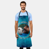 ハッピーファーザーズデイヒューマンカスタムサーバントグランジブルー エプロン (着用した状態)