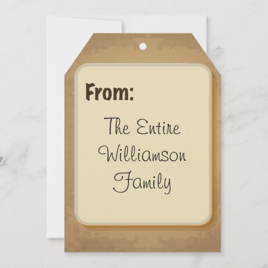 ハッピーファーザーズデイビッグギフトラベル カード (裏面)