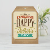 ハッピーファーザーズデイビッグギフトラベル カード (スタンド正面)