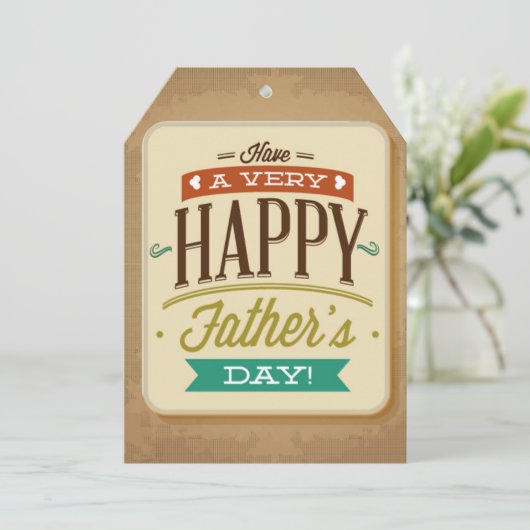 ハッピーファーザーズデイビッグギフトラベル カード (スタンド正面)