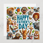 ハッピーファーザーズデイフラットカード (正面/裏面)