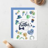 ハッピーファーザーズデイフラットノートカード ノートカード (正面/裏面インサイチュ)