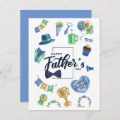 ハッピーファーザーズデイフラットノートカード ノートカード (正面/裏面)