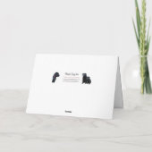 ハッピーファーザーズデイブラックラブラドールかわいいダックドッグ カード (裏面)