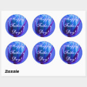 ハッピーファーザーズデイブルーバラ ラウンドシール (シート)