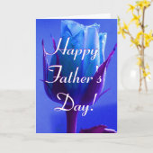 ハッピーファーザーズデイブルーバラI カード (黄色い花)