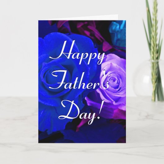 ハッピーファーザーズデイブルーパープルバラI カード (正面)