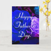 ハッピーファーザーズデイブルーパープルバラI カード (黄色い花)